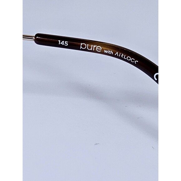 Pure Airlock Caliber 204 710 Titanium Eyeglasses Frame Gold Rimless 51-18 145 - Picture 15 of 16